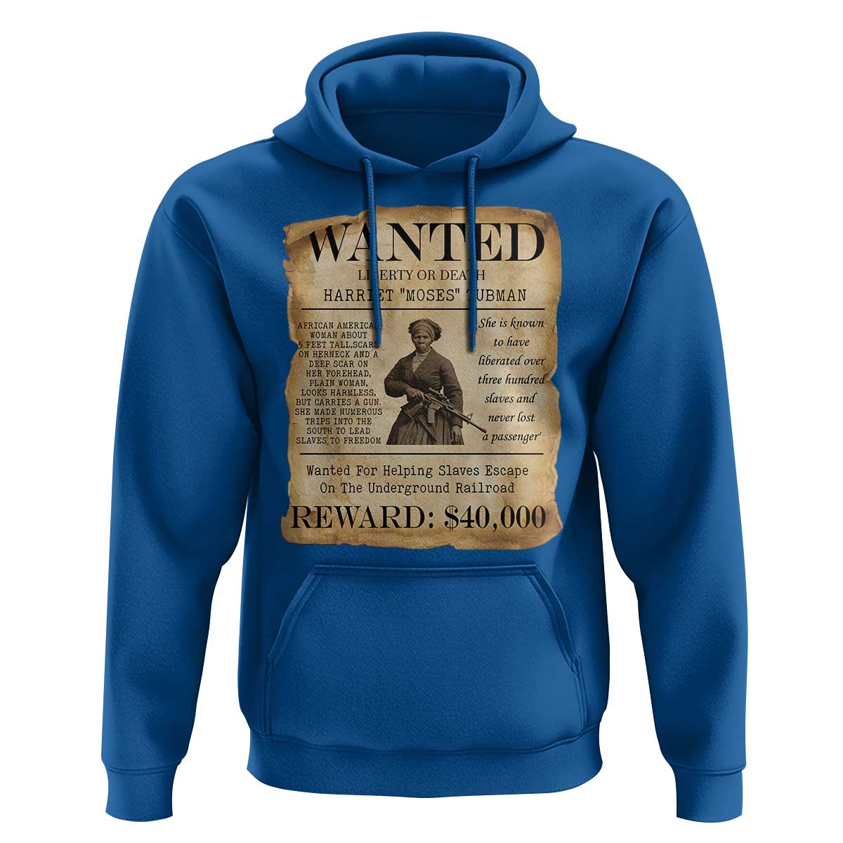 Harriet Tubman Wanted Reward Poster Hoodie Liberty Or Death - Wonder Print Shop