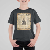 Harriet Tubman Wanted Reward Poster T Shirt For Kid Liberty Or Death - Wonder Print Shop
