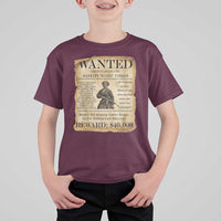 Harriet Tubman Wanted Reward Poster T Shirt For Kid Liberty Or Death - Wonder Print Shop