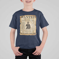 Harriet Tubman Wanted Reward Poster T Shirt For Kid Liberty Or Death - Wonder Print Shop