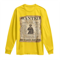 Harriet Tubman Wanted Reward Poster Long Sleeve Shirt Liberty Or Death - Wonder Print Shop
