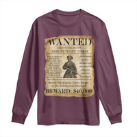 Harriet Tubman Wanted Reward Poster Long Sleeve Shirt Liberty Or Death - Wonder Print Shop