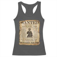Harriet Tubman Wanted Reward Poster Racerback Tank Top Liberty Or Death - Wonder Print Shop