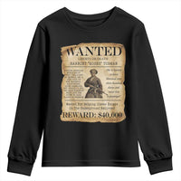 Harriet Tubman Wanted Reward Poster Youth Sweatshirt Liberty Or Death - Wonder Print Shop
