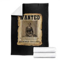 Harriet Tubman Wanted Reward Poster Throw Blanket Freedom Or Death - Wonder Print Shop