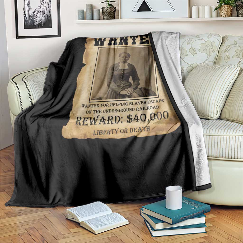 Harriet Tubman Wanted Reward Poster Throw Blanket Freedom Or Death - Wonder Print Shop