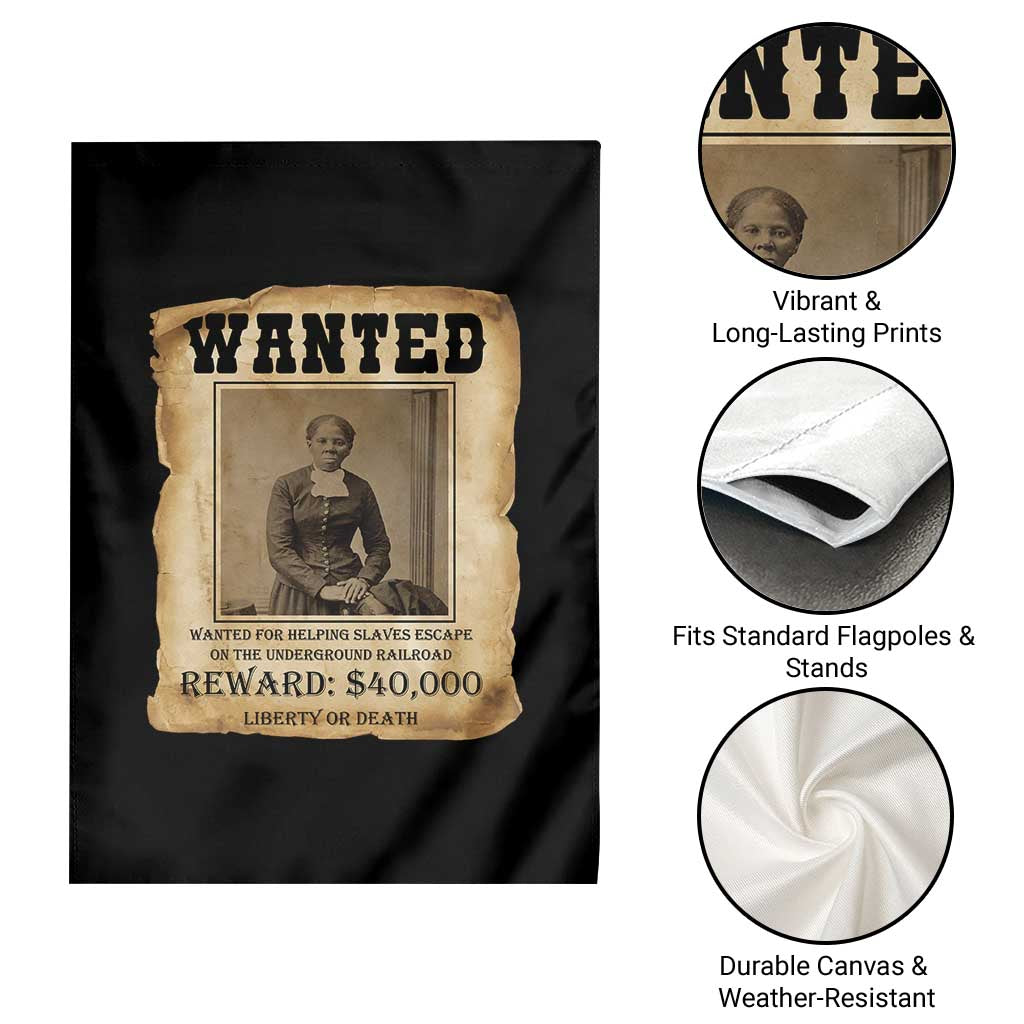 Harriet Tubman Wanted Reward Poster Garden Flag Freedom Or Death - Wonder Print Shop