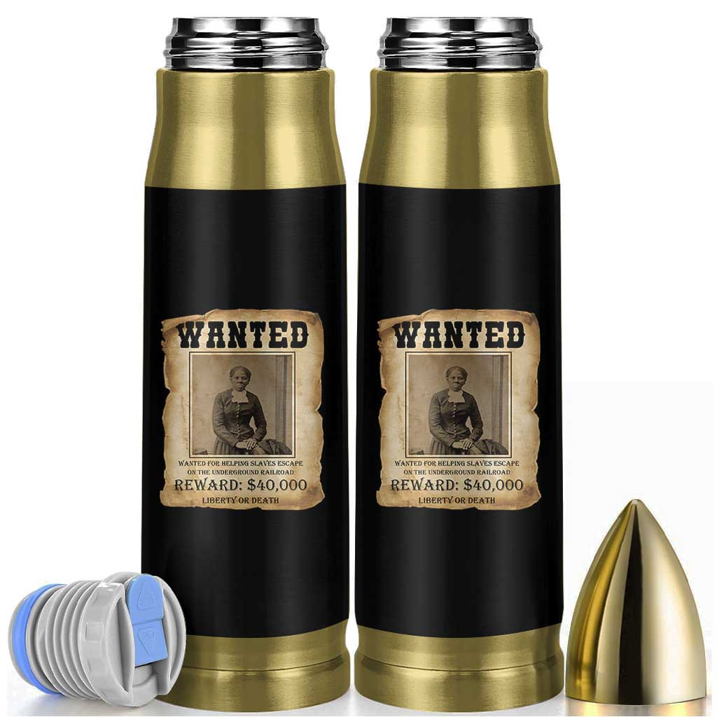 Harriet Tubman Wanted Reward Poster Bullet Tumbler Freedom Or Death - Wonder Print Shop