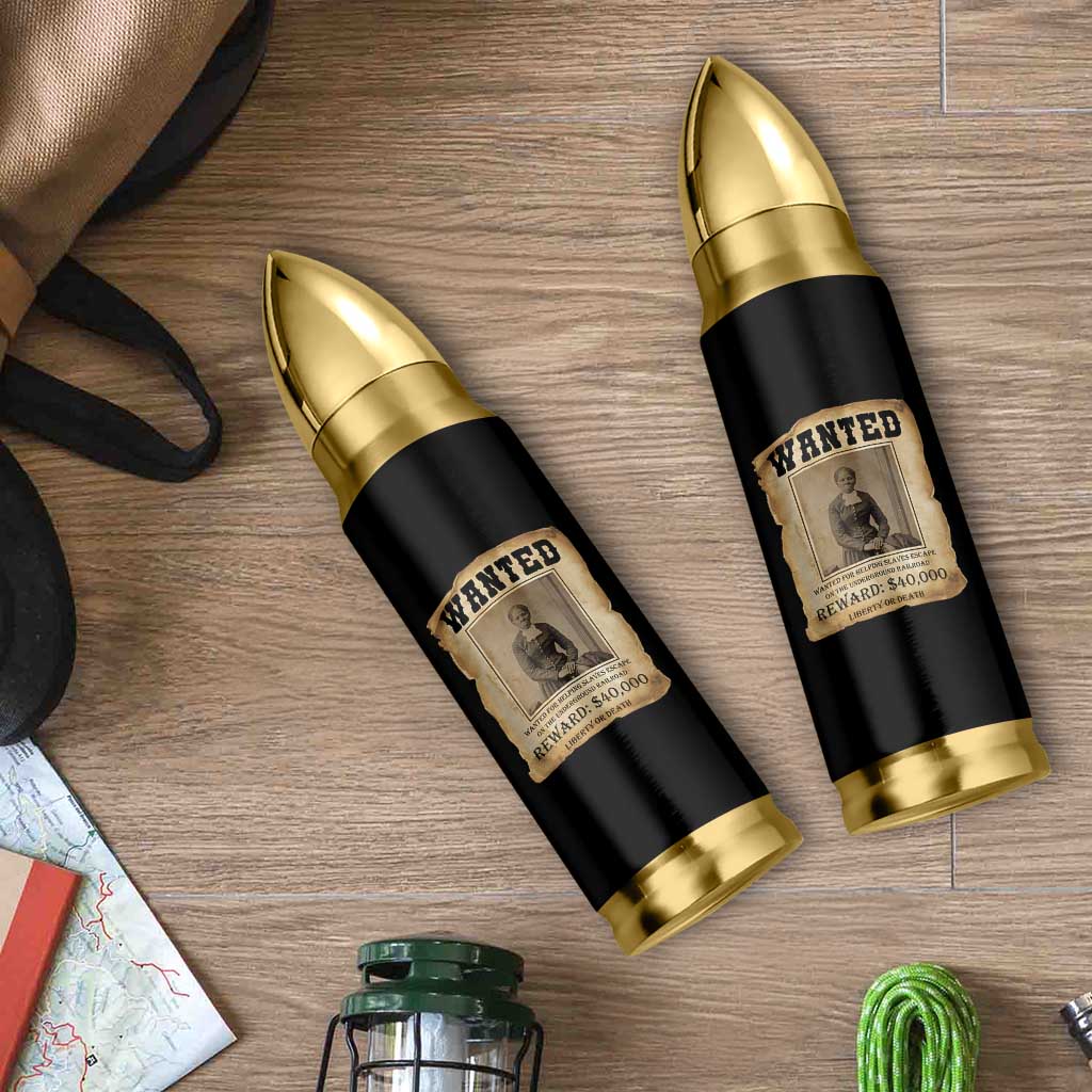 Harriet Tubman Wanted Reward Poster Bullet Tumbler Freedom Or Death - Wonder Print Shop