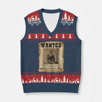 Harriet Tubman Wanted Reward Poster V-Neck Knit Sweater Vest Freedom Or Death - Wonder Print Shop