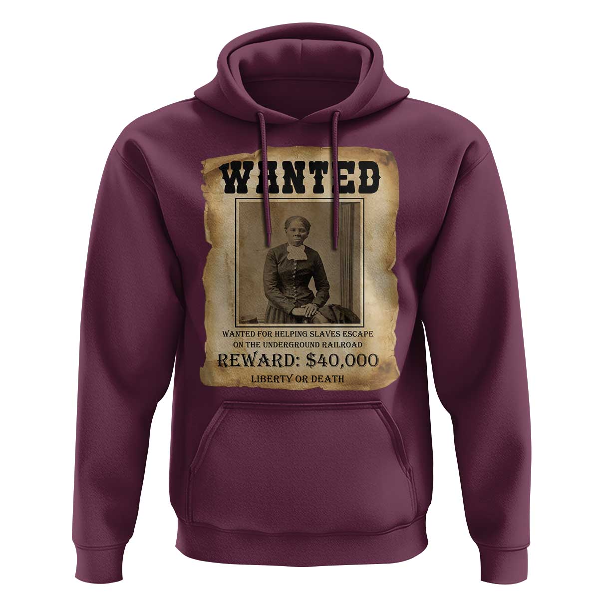 Harriet Tubman Wanted Reward Poster Hoodie Freedom Or Death - Wonder Print Shop