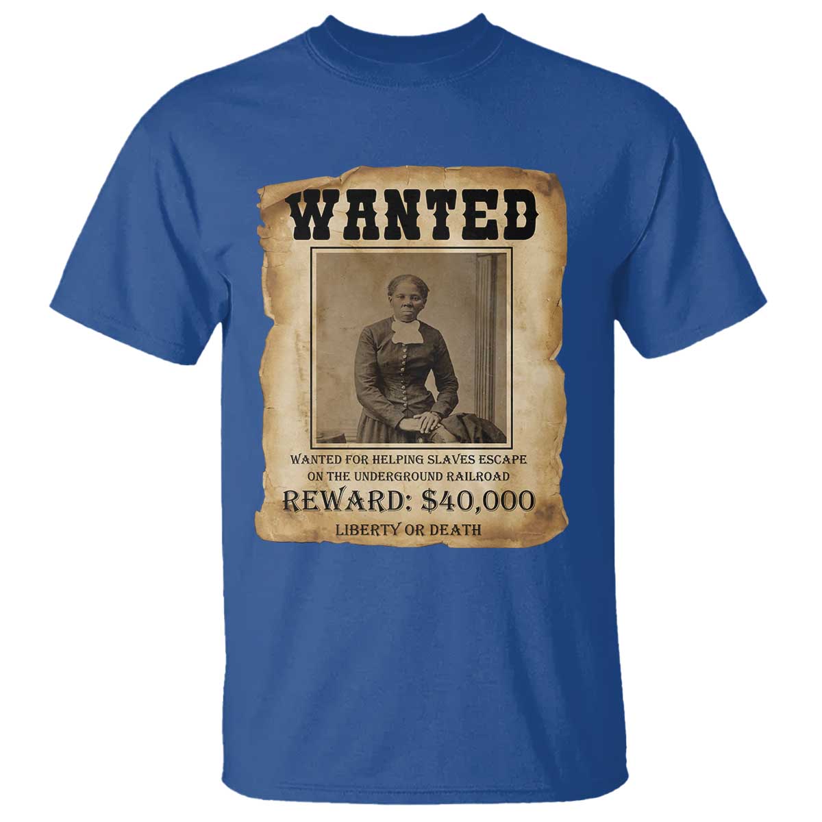 Harriet Tubman Wanted Reward Poster T Shirt Freedom Or Death - Wonder Print Shop