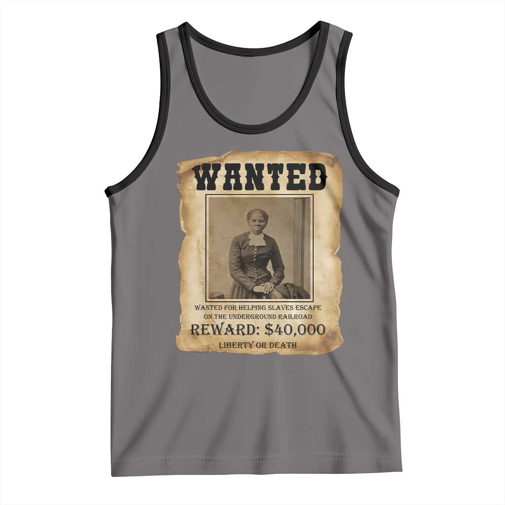 Harriet Tubman Wanted Reward Poster Tank Top Freedom Or Death - Wonder Print Shop