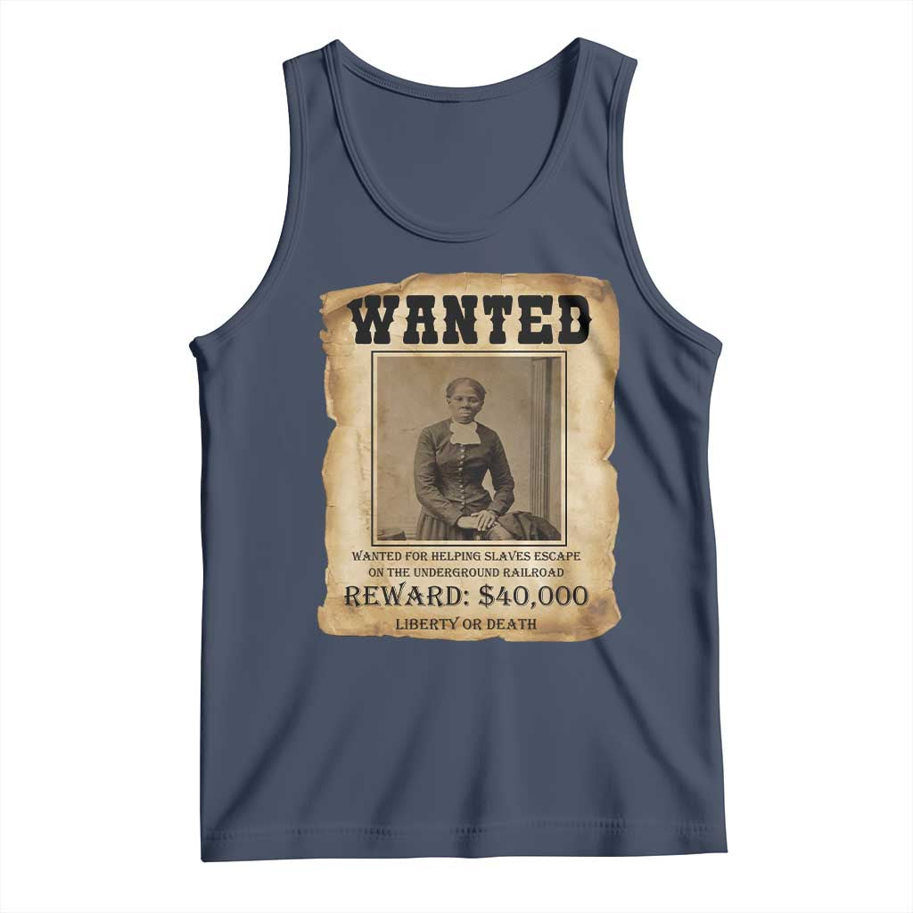 Harriet Tubman Wanted Reward Poster Tank Top Freedom Or Death - Wonder Print Shop