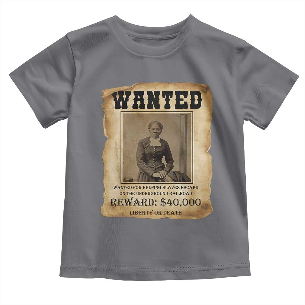 Harriet Tubman Wanted Reward Poster Toddler T Shirt Freedom Or Death - Wonder Print Shop