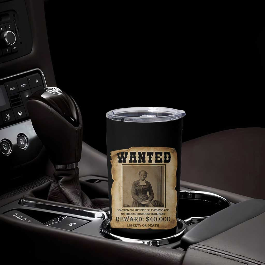 Harriet Tubman Wanted Reward Poster Tumbler Cup Freedom Or Death - Wonder Print Shop