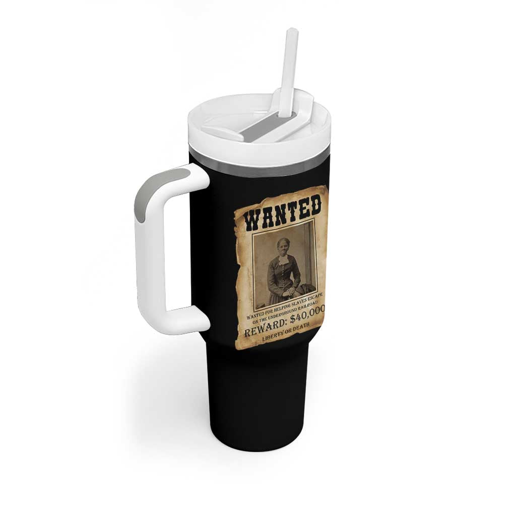 Harriet Tubman Wanted Reward Poster Tumbler With Handle Freedom Or Death - Wonder Print Shop