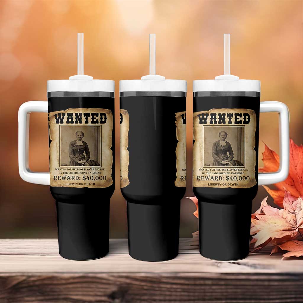 Harriet Tubman Wanted Reward Poster Tumbler With Handle Freedom Or Death - Wonder Print Shop