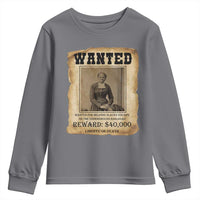 Harriet Tubman Wanted Reward Poster Youth Sweatshirt Freedom Or Death - Wonder Print Shop