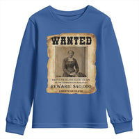 Harriet Tubman Wanted Reward Poster Youth Sweatshirt Freedom Or Death - Wonder Print Shop