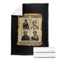 Vintage Harriet Tubman Poster Throw Blanket I Freed A Thousand People - Wonder Print Shop