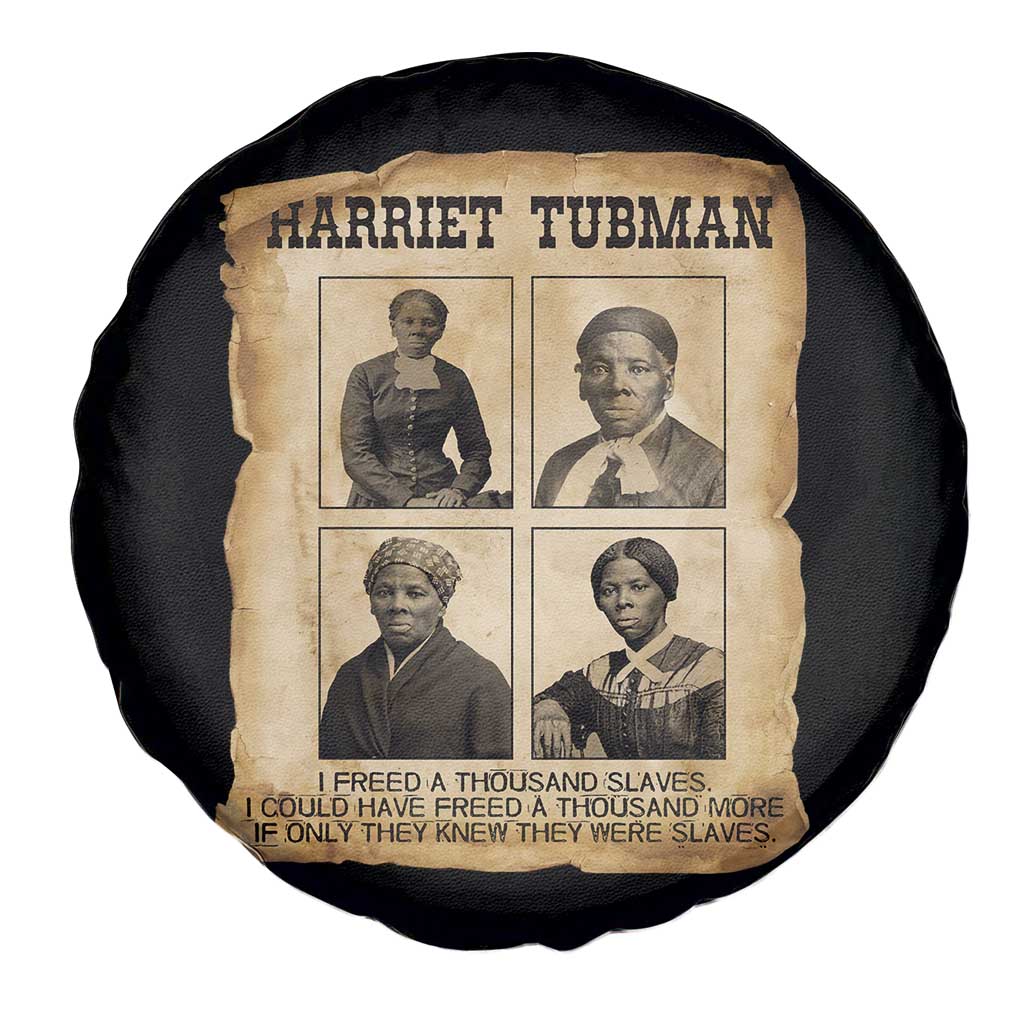 Vintage Harriet Tubman Poster Spare Tire Cover I Freed A Thousand People - Wonder Print Shop
