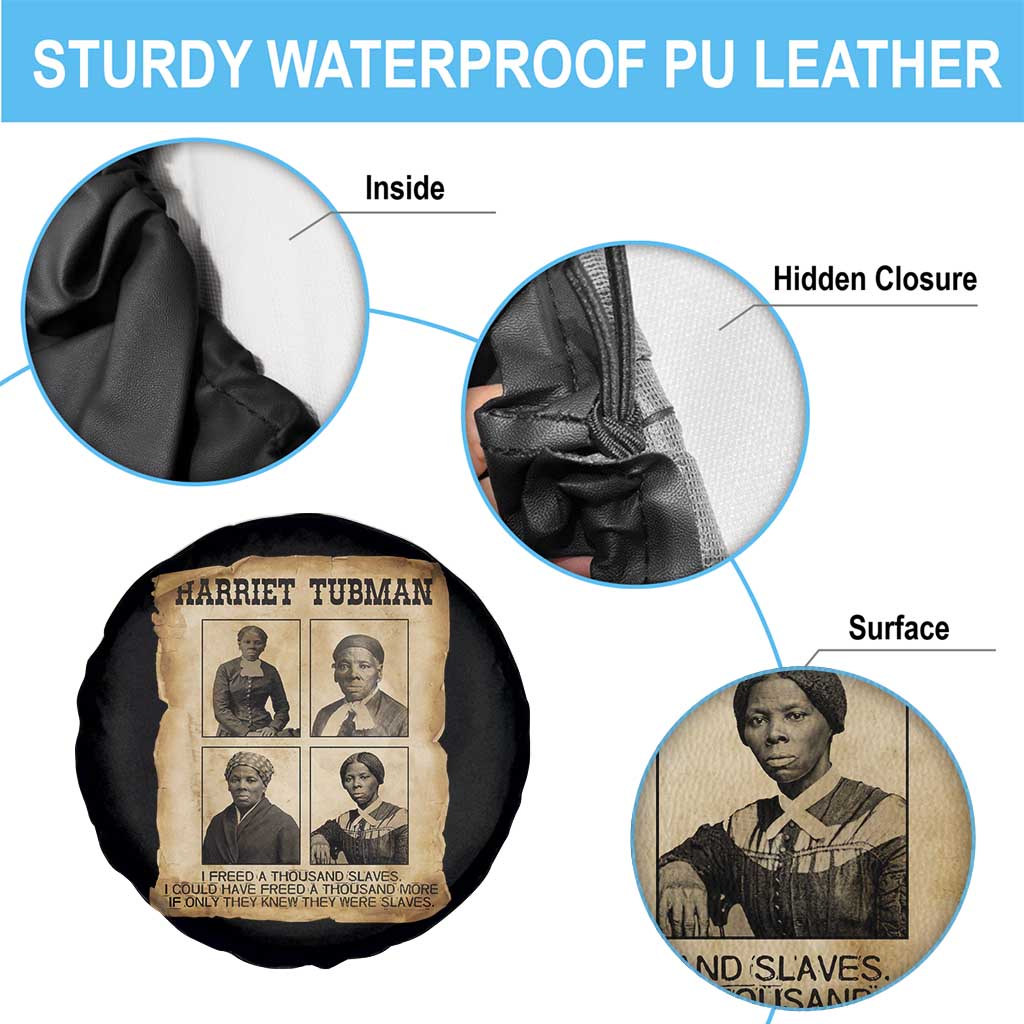 Vintage Harriet Tubman Poster Spare Tire Cover I Freed A Thousand People - Wonder Print Shop