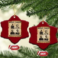 Vintage Harriet Tubman Poster Ceramic Ornament I Freed A Thousand People - Wonder Print Shop