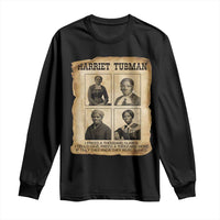 Vintage Harriet Tubman Poster Long Sleeve Shirt I Freed A Thousand People - Wonder Print Shop