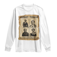Vintage Harriet Tubman Poster Long Sleeve Shirt I Freed A Thousand People - Wonder Print Shop