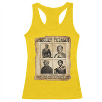 Vintage Harriet Tubman Poster Racerback Tank Top I Freed A Thousand People - Wonder Print Shop