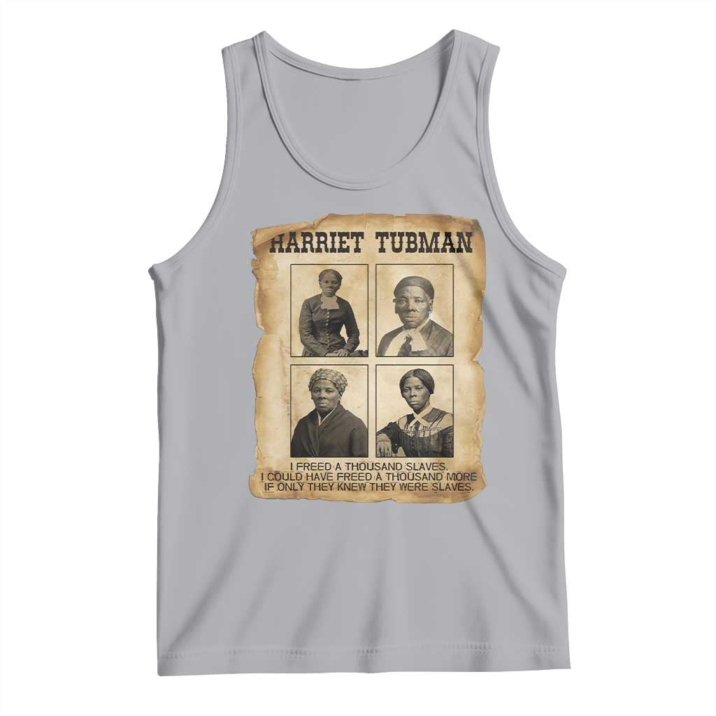 Vintage Harriet Tubman Poster Tank Top I Freed A Thousand People - Wonder Print Shop