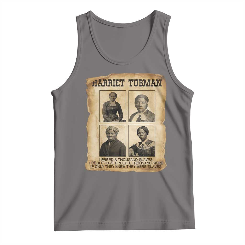 Vintage Harriet Tubman Poster Tank Top I Freed A Thousand People - Wonder Print Shop