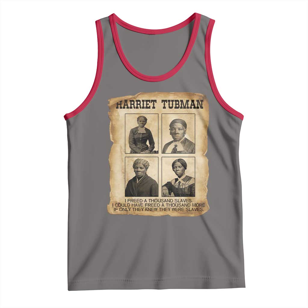 Vintage Harriet Tubman Poster Tank Top I Freed A Thousand People - Wonder Print Shop