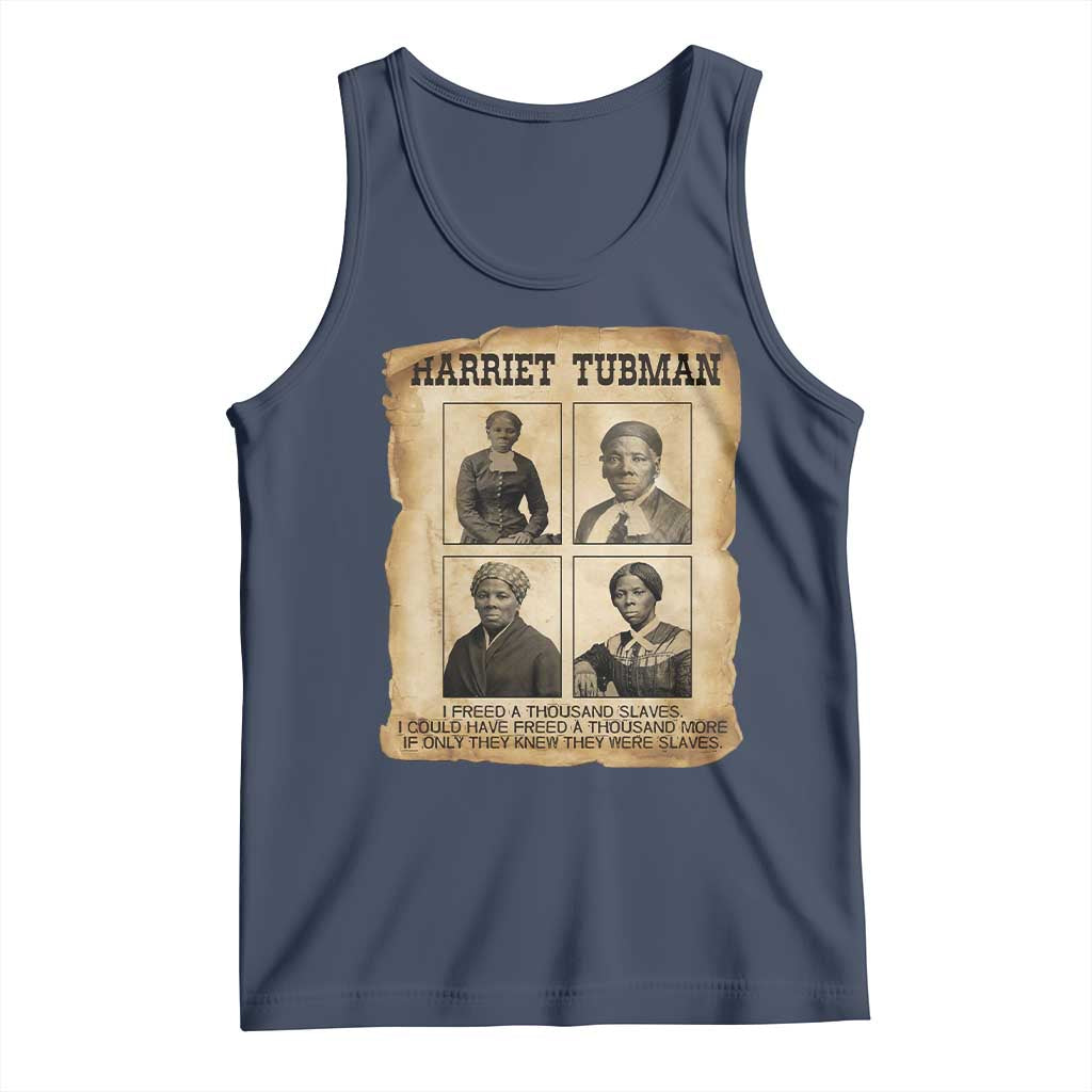 Vintage Harriet Tubman Poster Tank Top I Freed A Thousand People - Wonder Print Shop