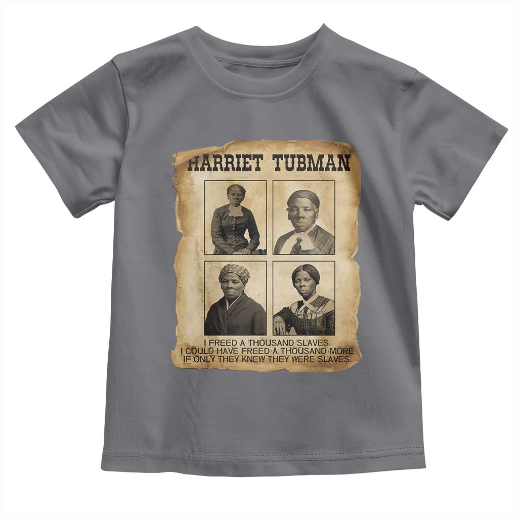 Vintage Harriet Tubman Poster Toddler T Shirt I Freed A Thousand People - Wonder Print Shop