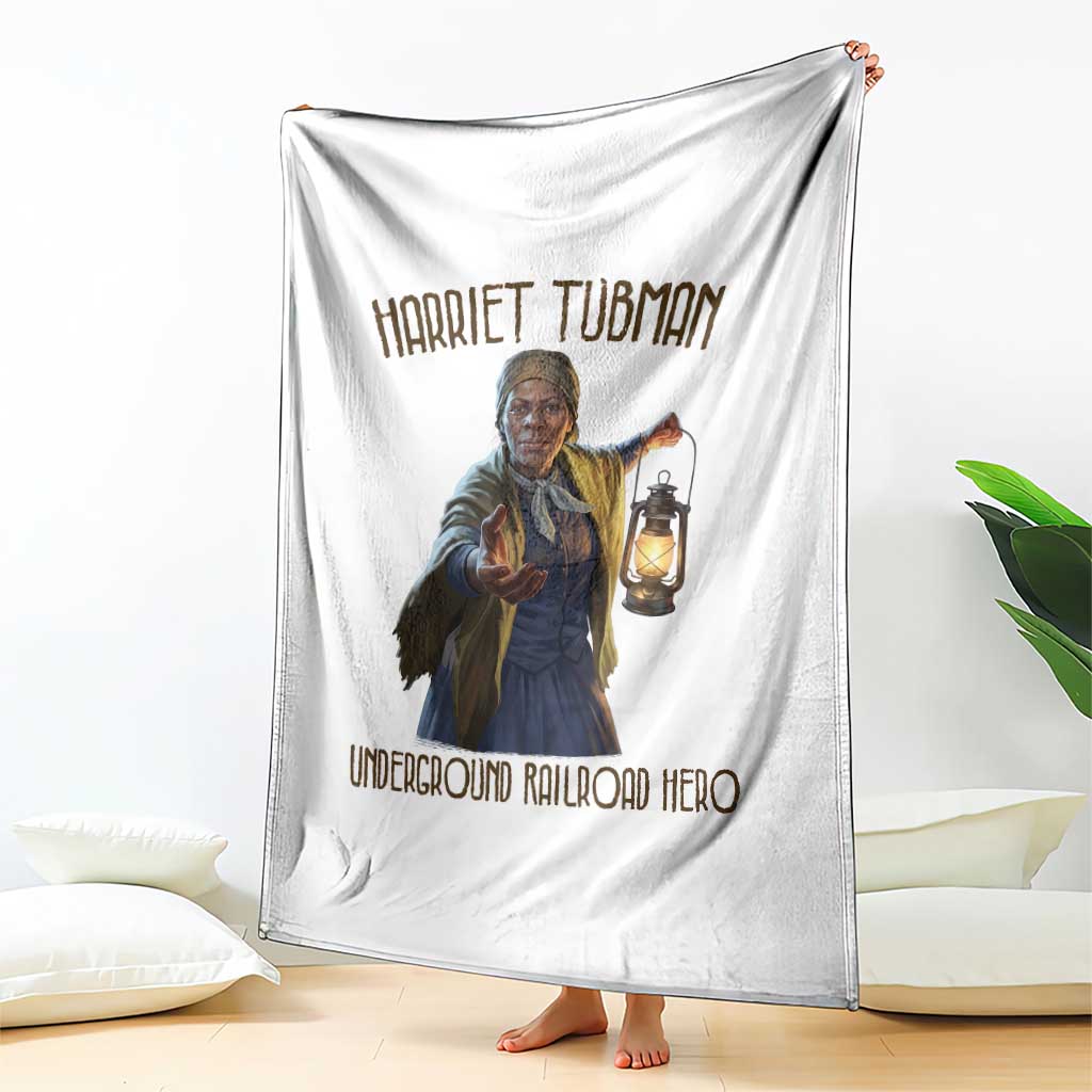 Harriet Tubman Throw Blanket Underground Railroad Hero Black History Month Gift