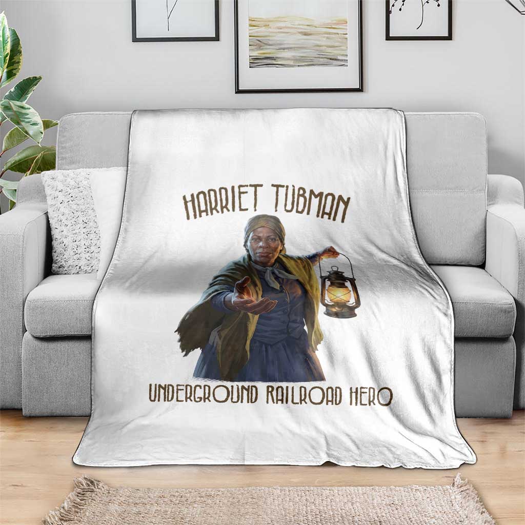 Harriet Tubman Throw Blanket Underground Railroad Hero Black History Month Gift