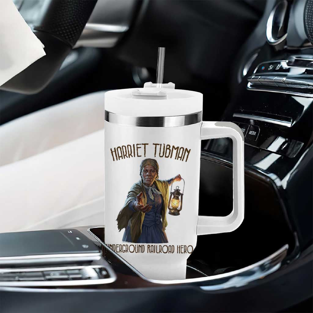 Harriet Tubman Tumbler With Handle Underground Railroad Hero Black History Month Gift