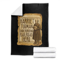 Underground Railroad Hero Harriet Tubman Throw Blanket Feminist History Gift