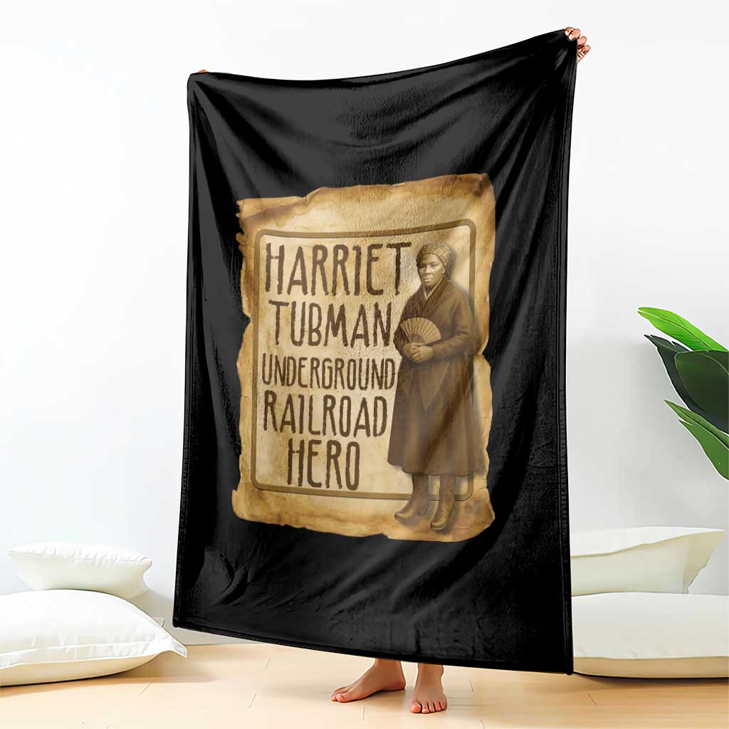 Underground Railroad Hero Harriet Tubman Throw Blanket Feminist History Gift