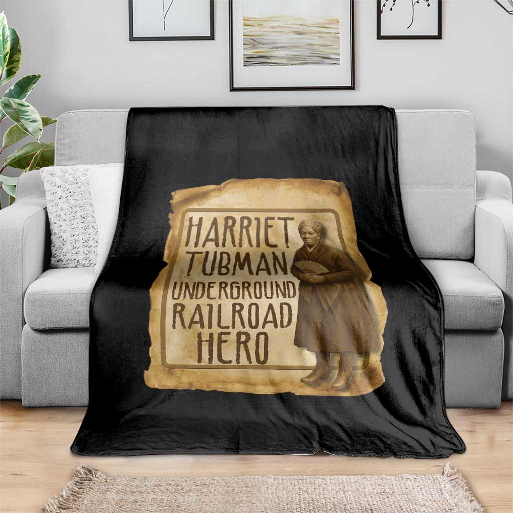 Underground Railroad Hero Harriet Tubman Throw Blanket Feminist History Gift