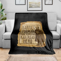 Underground Railroad Hero Harriet Tubman Throw Blanket Feminist History Gift