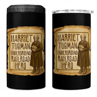 Underground Railroad Hero Harriet Tubman 4 in 1 Can Cooler Tumbler Feminist History Gift