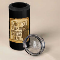 Underground Railroad Hero Harriet Tubman 4 in 1 Can Cooler Tumbler Feminist History Gift