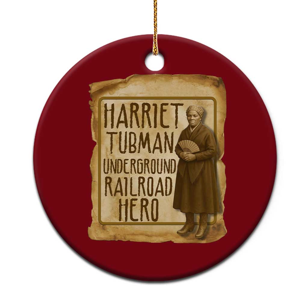 Underground Railroad Hero Harriet Tubman Ceramic Ornament Feminist History Gift