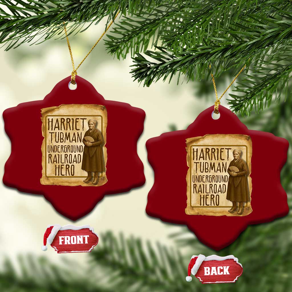 Underground Railroad Hero Harriet Tubman Ceramic Ornament Feminist History Gift
