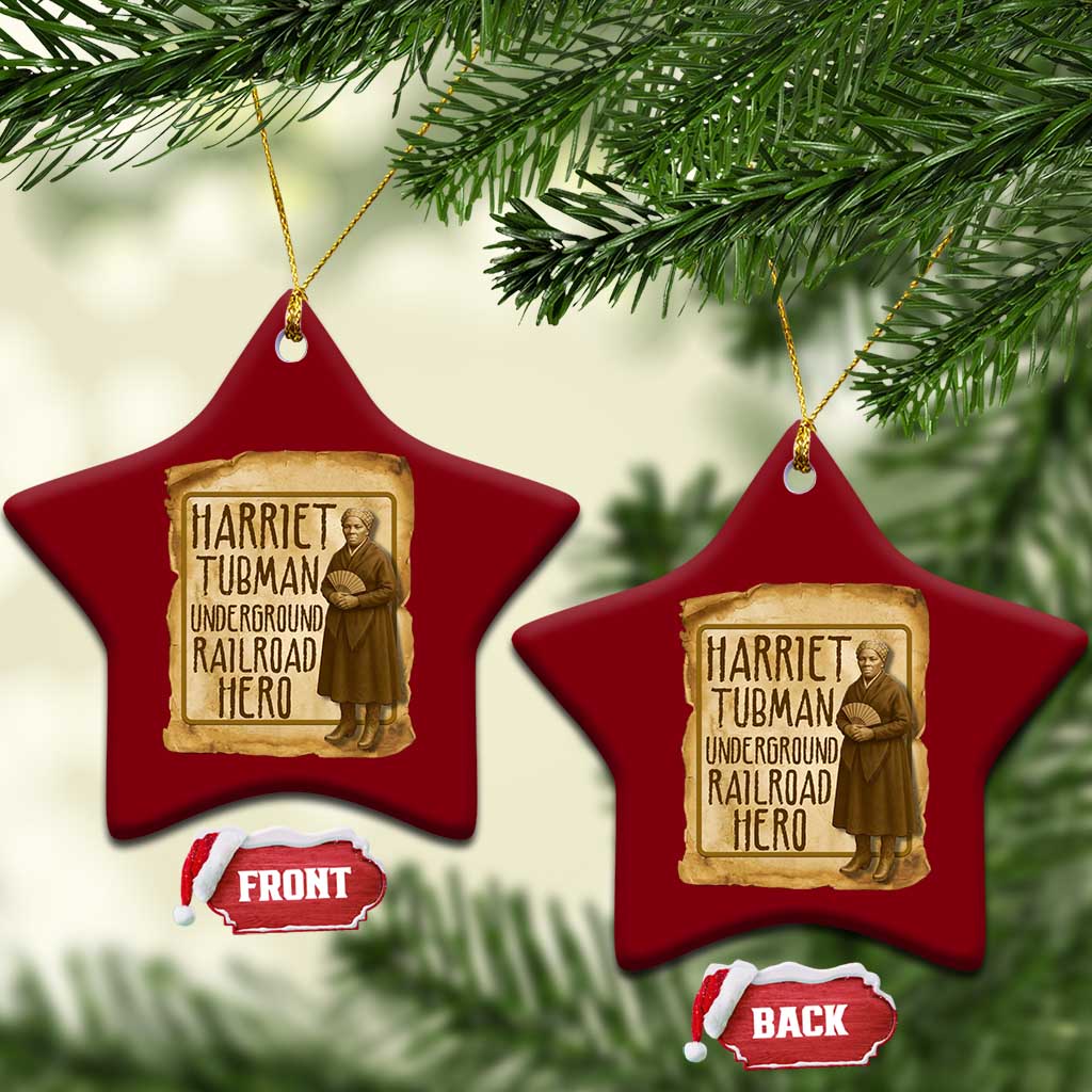 Underground Railroad Hero Harriet Tubman Ceramic Ornament Feminist History Gift