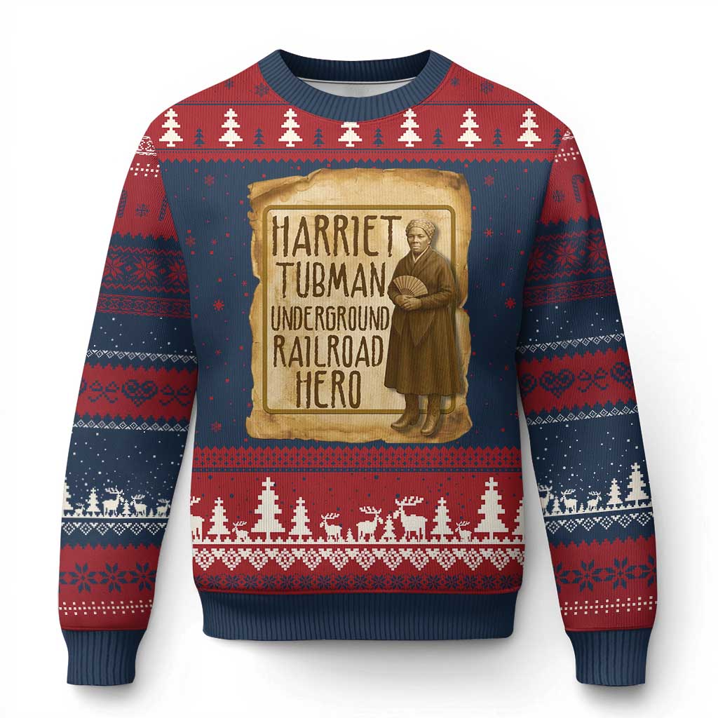 Underground Railroad Hero Harriet Tubman Ugly Christmas Sweater Feminist History Gift