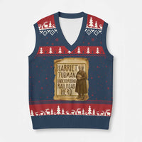 Underground Railroad Hero Harriet Tubman V-Neck Knit Sweater Vest Feminist History Gift